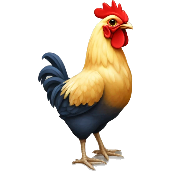 Gallo gallina y pollitos  emoji