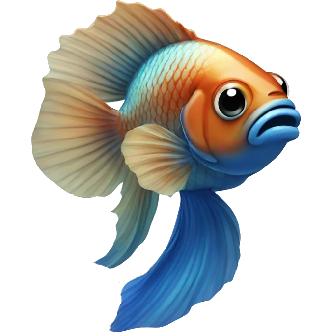 Blue beta fish emoji