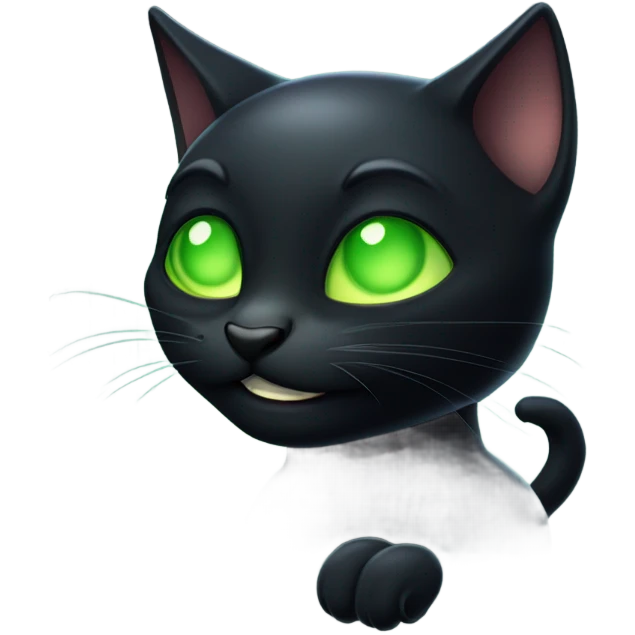 Evil Larry black cat looking freaky and mischievous rubbing paws together evily😈 emoji