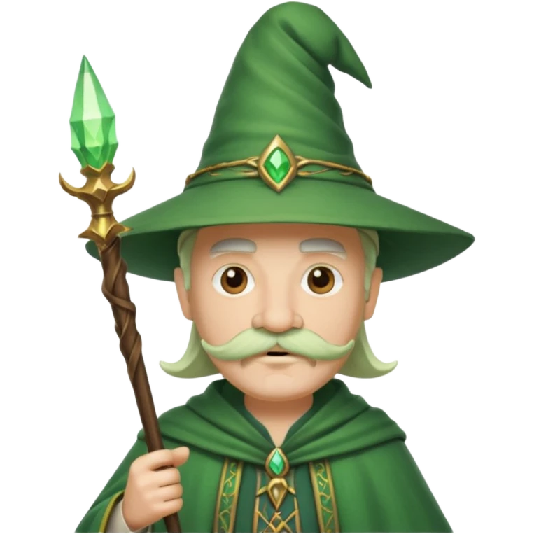 green wizard with mustache emoji