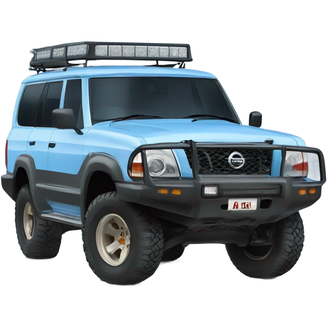 4WD baby blue Nissan patrol gq  emoji