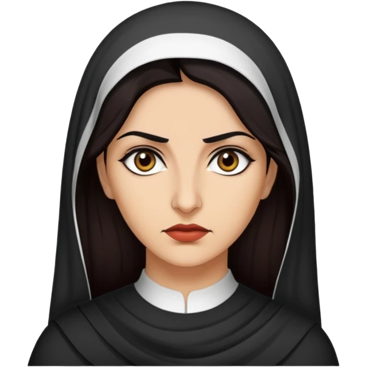 Iraqi woman intense, hair down emoji