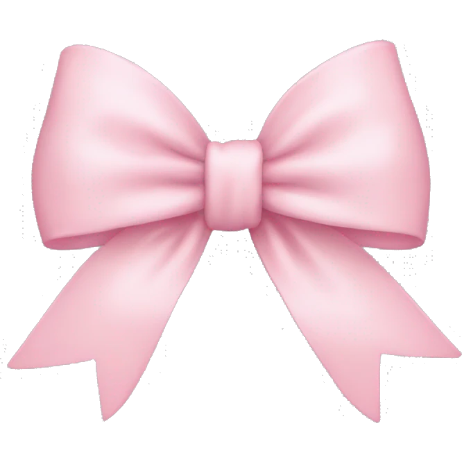 Light pink bow emoji
