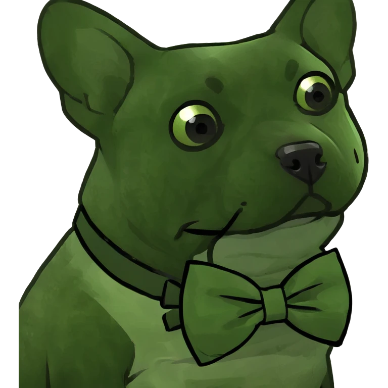 French Bulldog with sinngemäß emoji