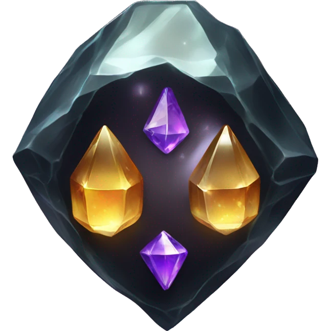 empty black crystal magical robes covered with gemstones emoji