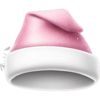 Light pink Santa hat with sparkly snowflakes  emoji