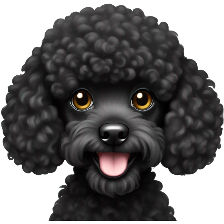 Black mini poodle emoji