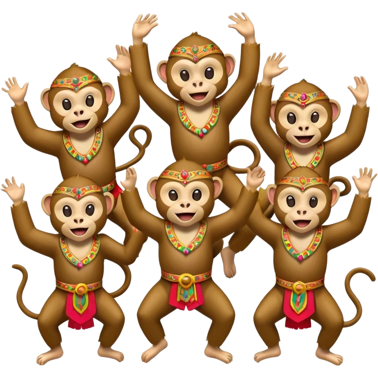 Halay çeken maymunlar emoji