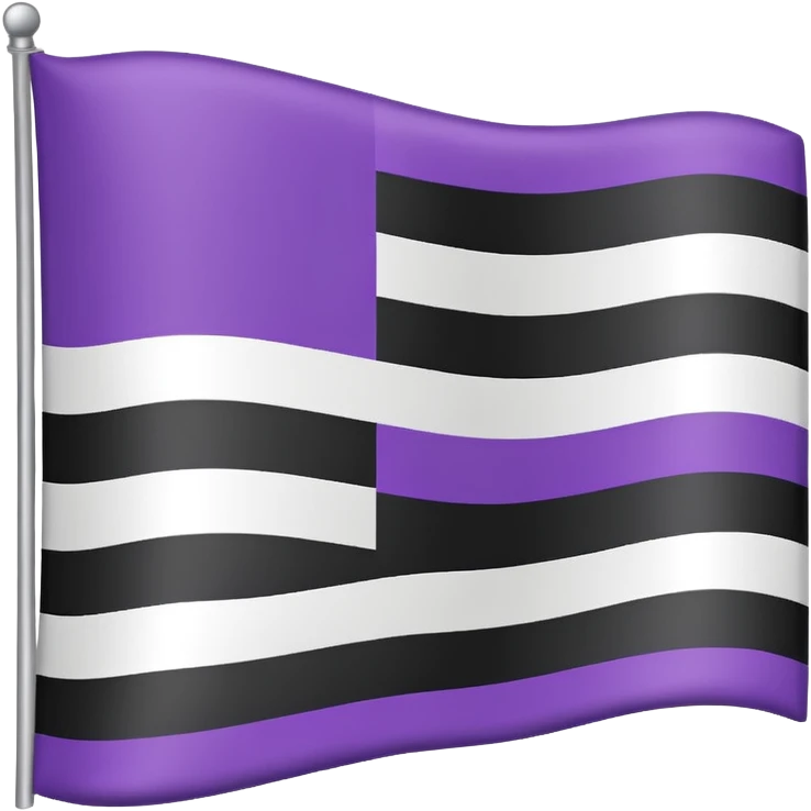 The asexual flag emoji