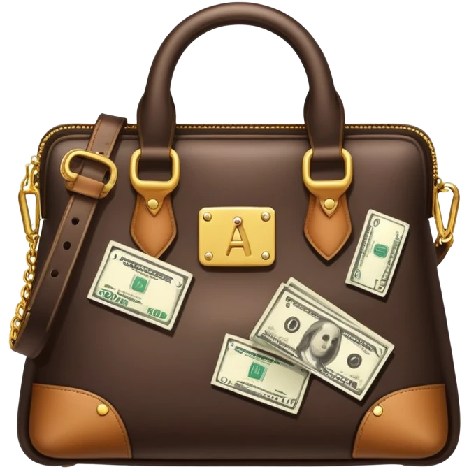 Bolsos amiri con dinero  emoji