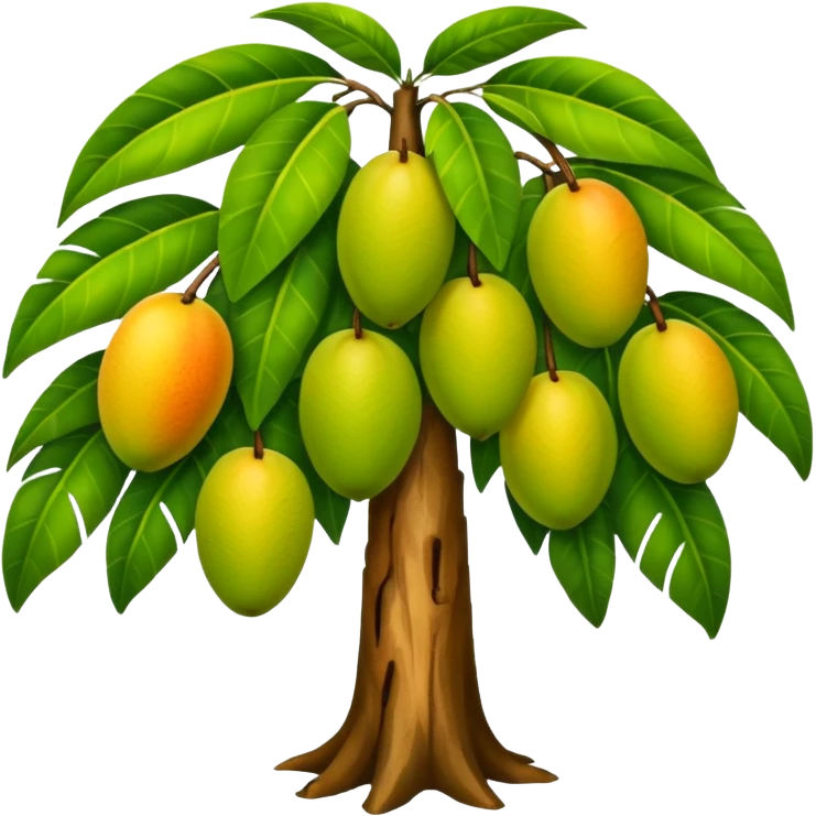 Mango tree, very less mangos, big and heavy leafs. emoji