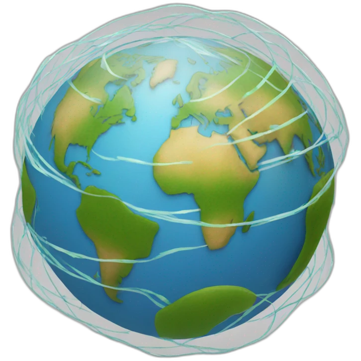 Globe with connecting notes emoji