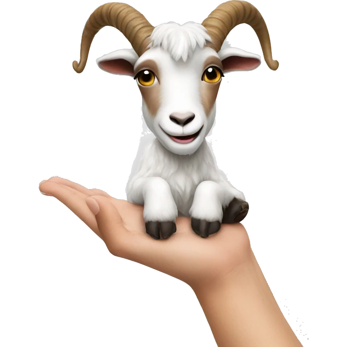 goat on hand
 emoji