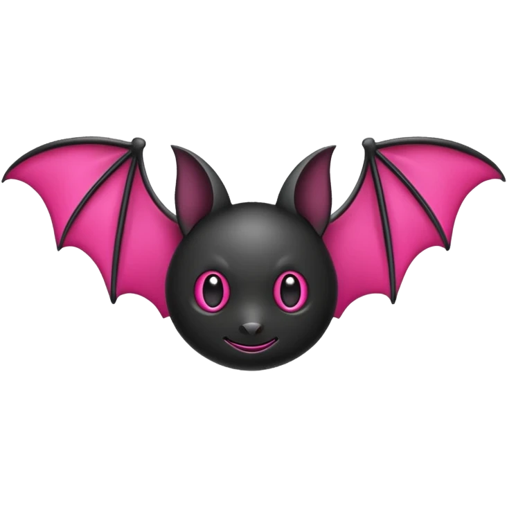 Black Hot Pink Bat emoji