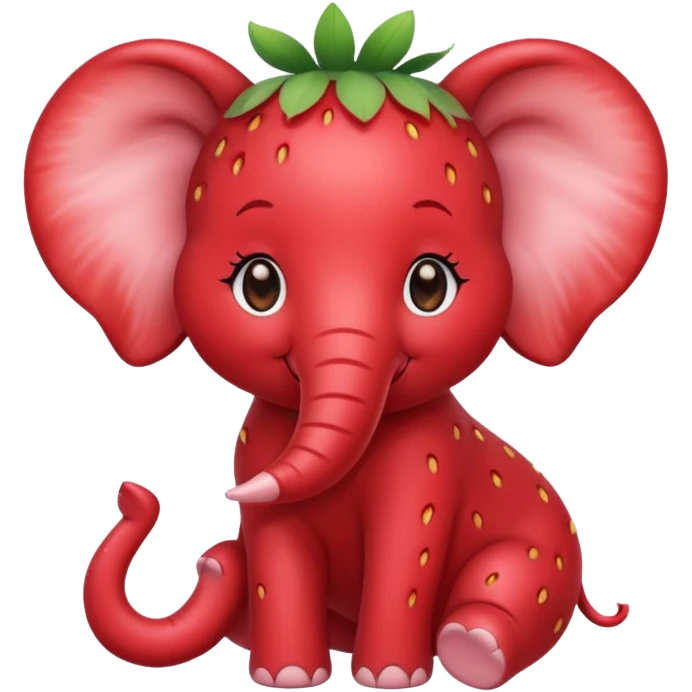 Stawberry éléphante  emoji