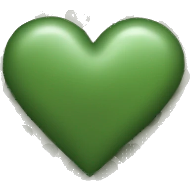 A camo green heart emoji