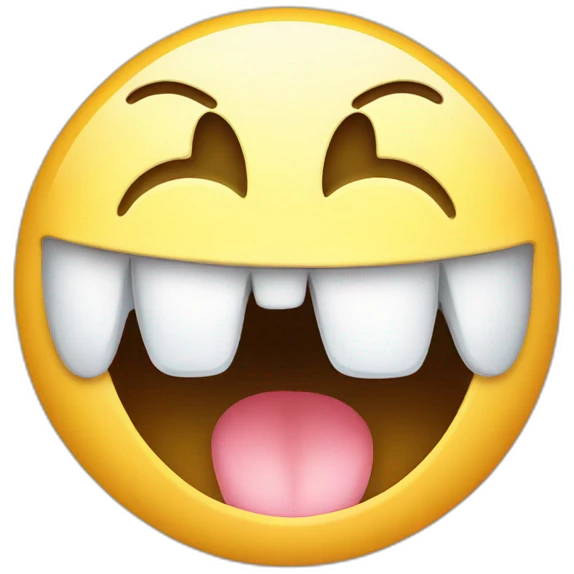 smiley emoji missing one tooth emoji