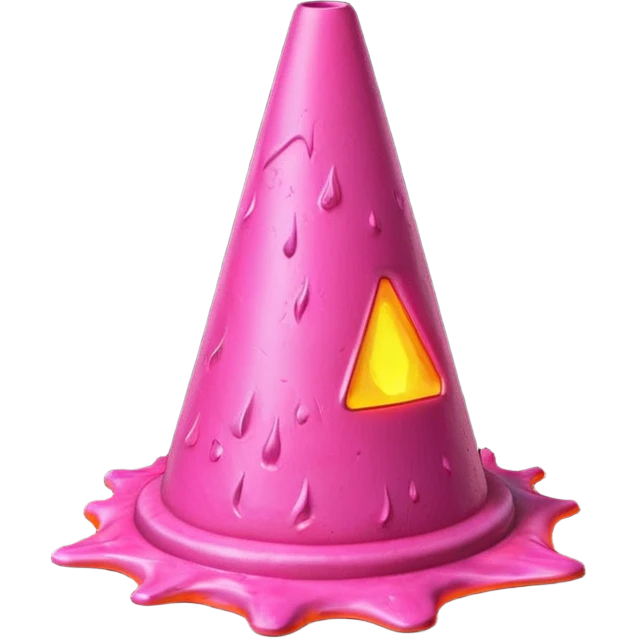 pink lava traffic cone emoji