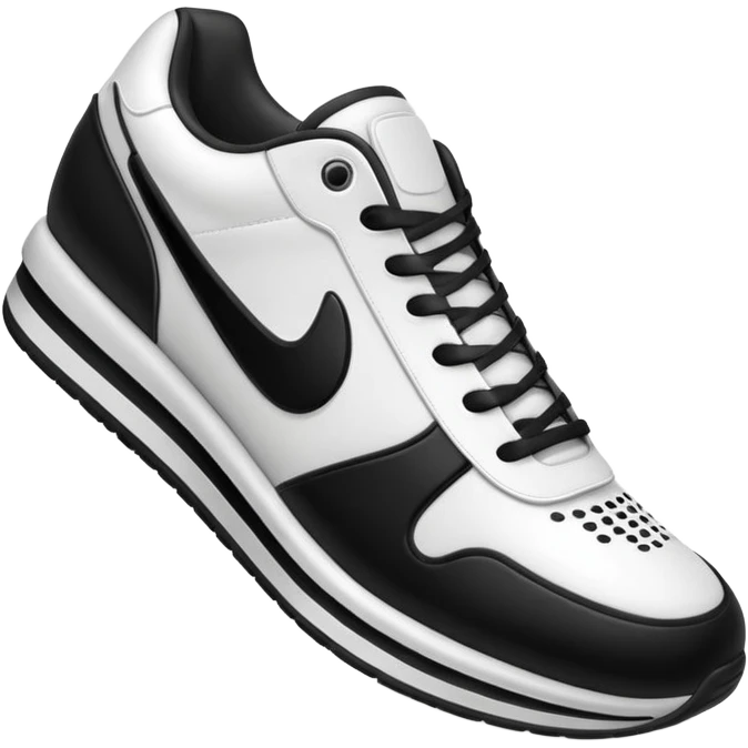 3D Apple-style emoji of a sneaker pressing on the ground, leaving a clear shoe print under it. Rounded, glossy, smooth, soft shadows, white background.

 emoji