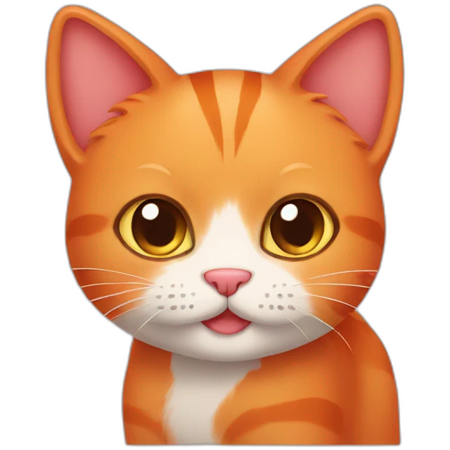 red cat cute emoji