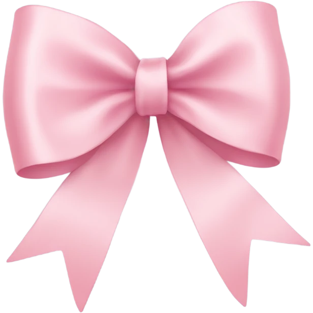 light pink ribbon bow emoji