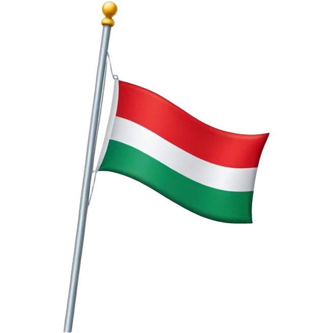 “A flag with a red top, a white stripe in the middle, and a green bottom.” emoji