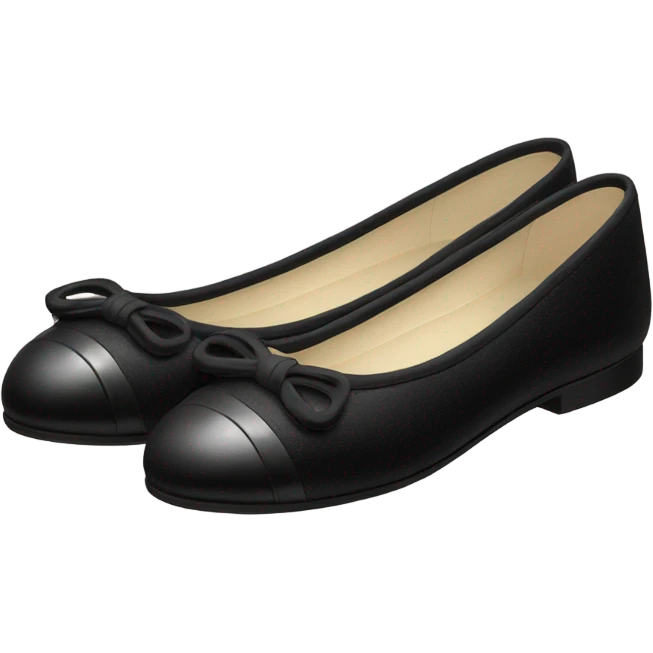 Black Chanel ballet flats emoji
