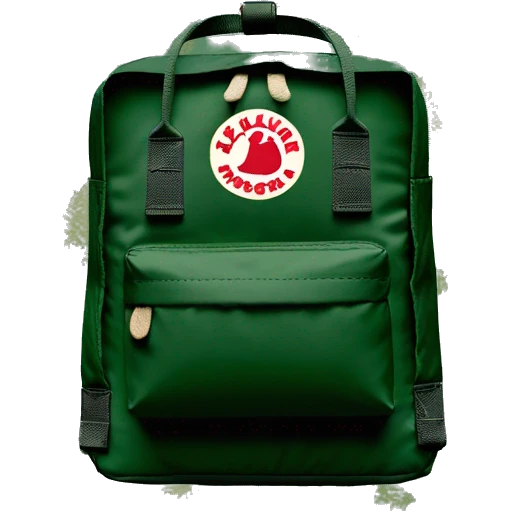 fjallraven kanken forest green cross body bag emoji