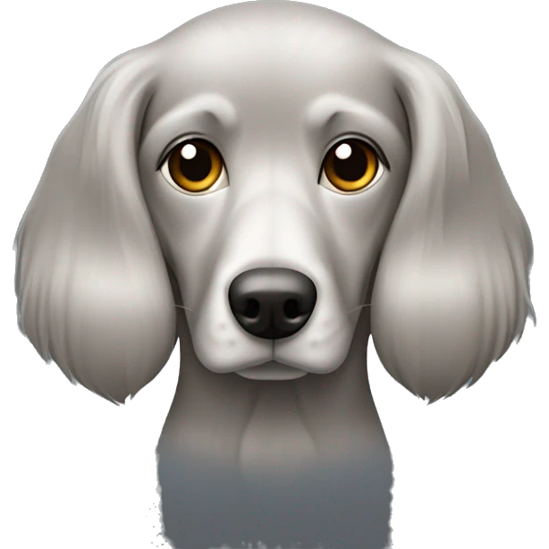 perro braco de weimar gris con perro jack tus del de pelo largo contentos uno al lado del otro  emoji