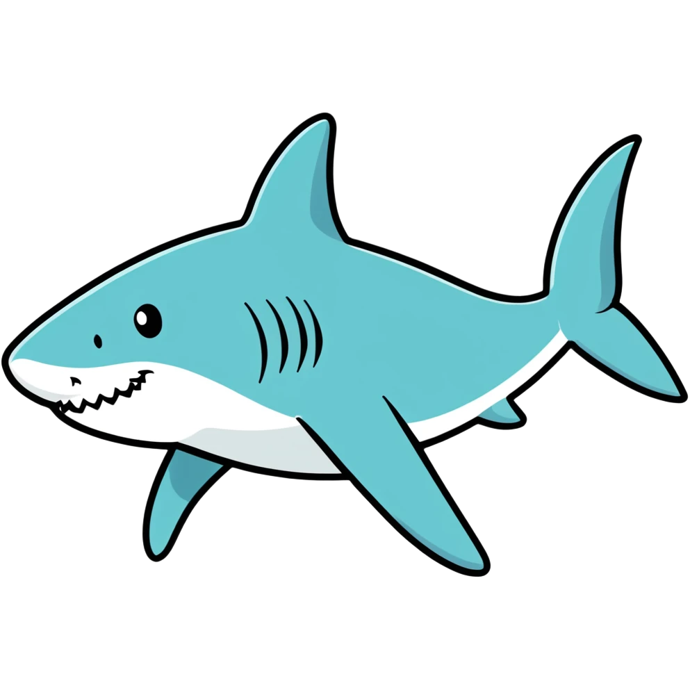 Shark with star emoji