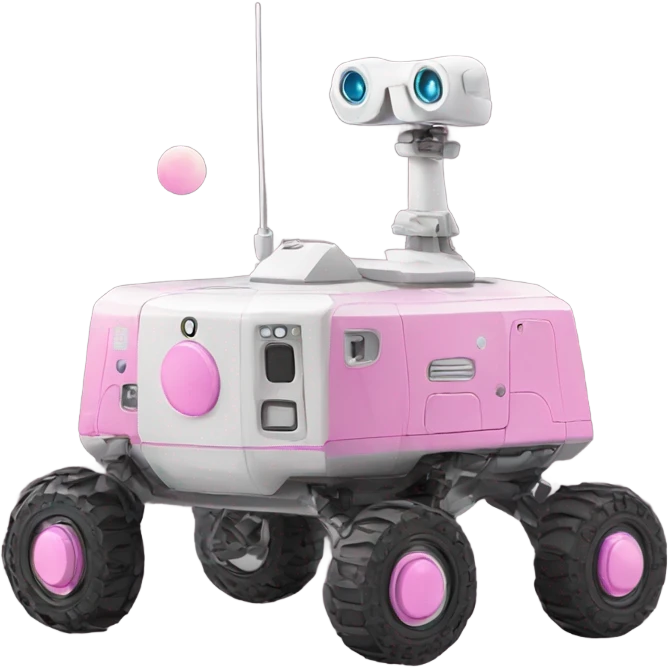 moon rover in pink color emoji
