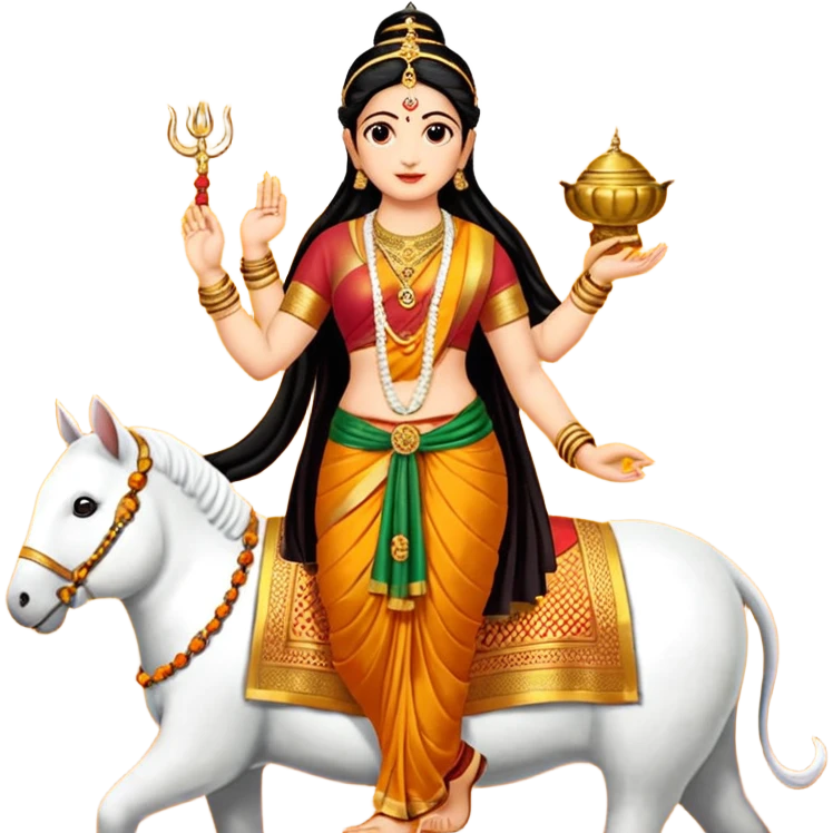 मॉं दुर्गा के साथ सिंह emoji