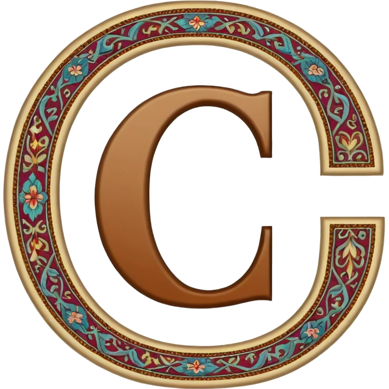  c made out of persian carpet texture emoji