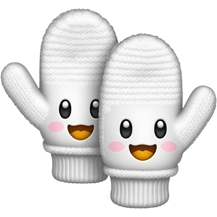 A white mittens emoji