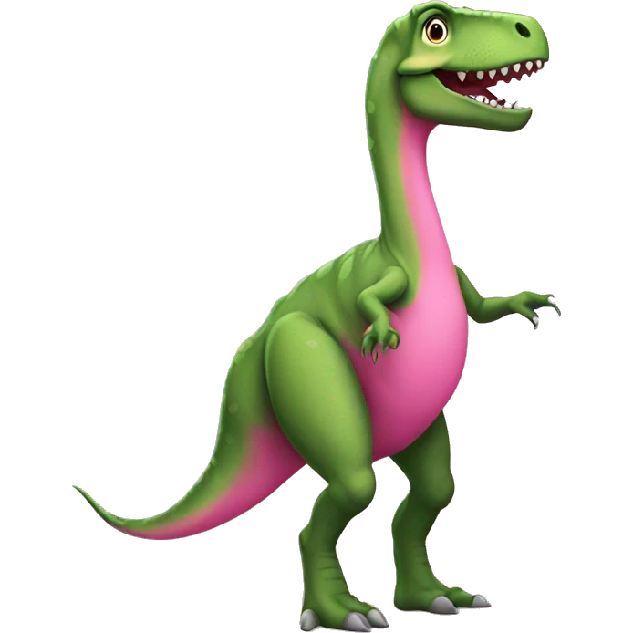 dino wearing a pink tutu emoji