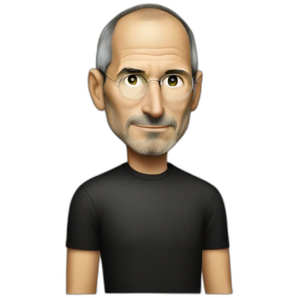 Steve jobs with iphone emoji