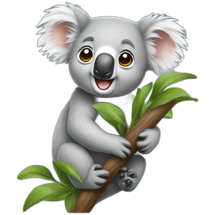 koala sur abre emoji