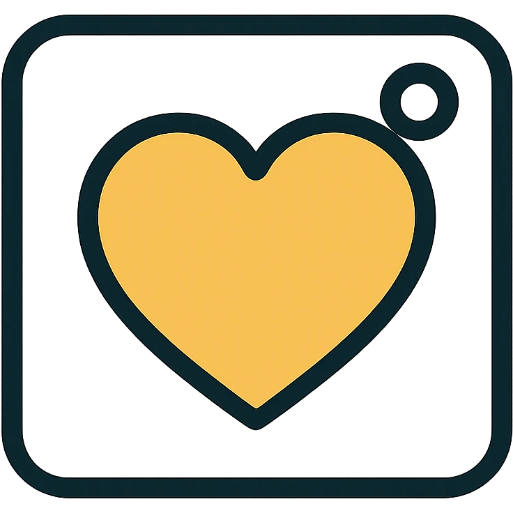 gold and black outlined icon representing Life for Instagram emoji