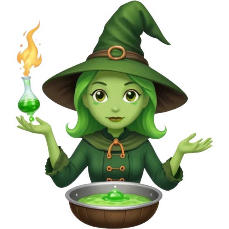 green witch cooking potion emoji