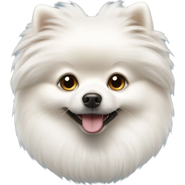 White Pomeranian dog emoji