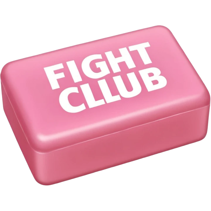pink soap with "fight club" on it emoji