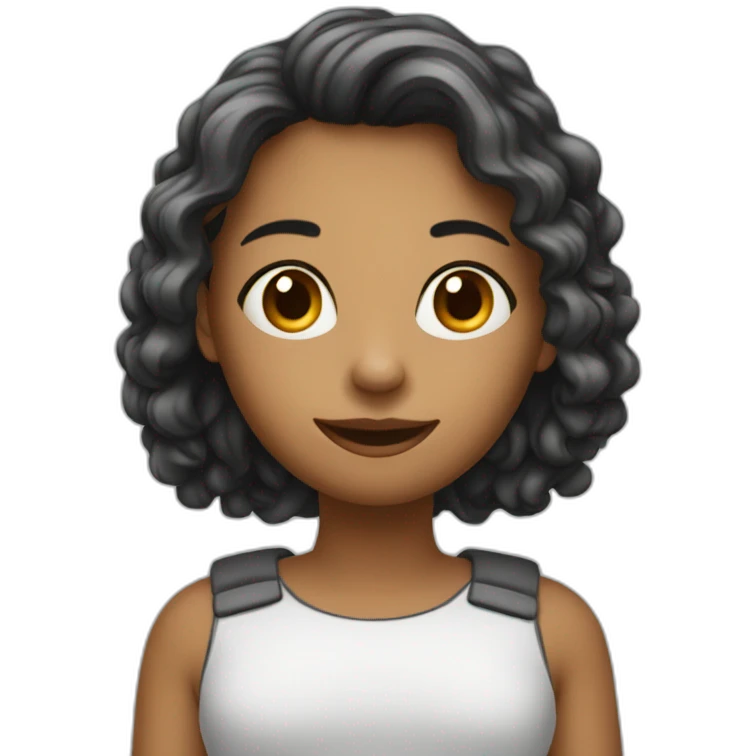 nurd girle with computer emoji
