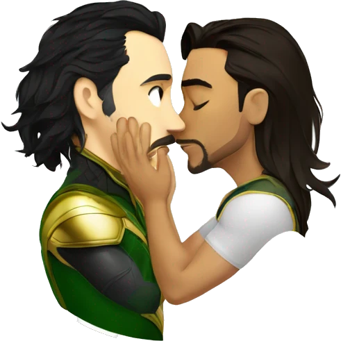 Loki kisses tony stark emoji