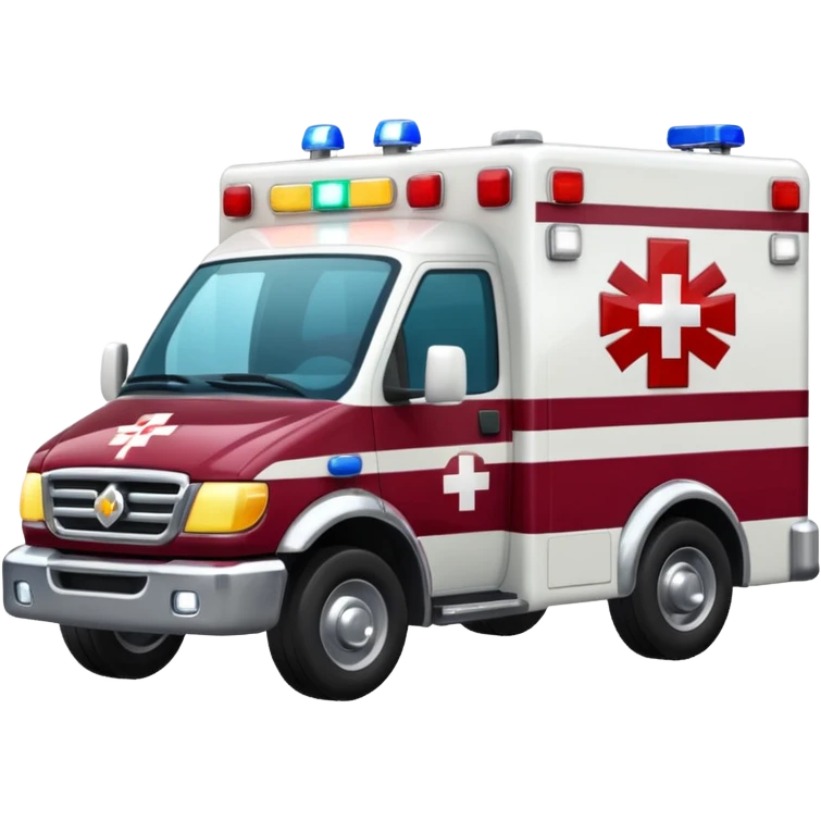 burgundy ambulance emoji