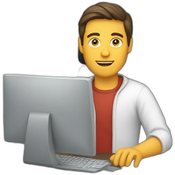 A man using computer  emoji