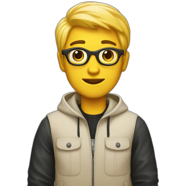 Designer with mac emoji