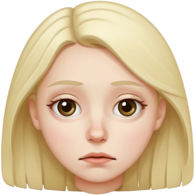 an extremely tired girl emoji
