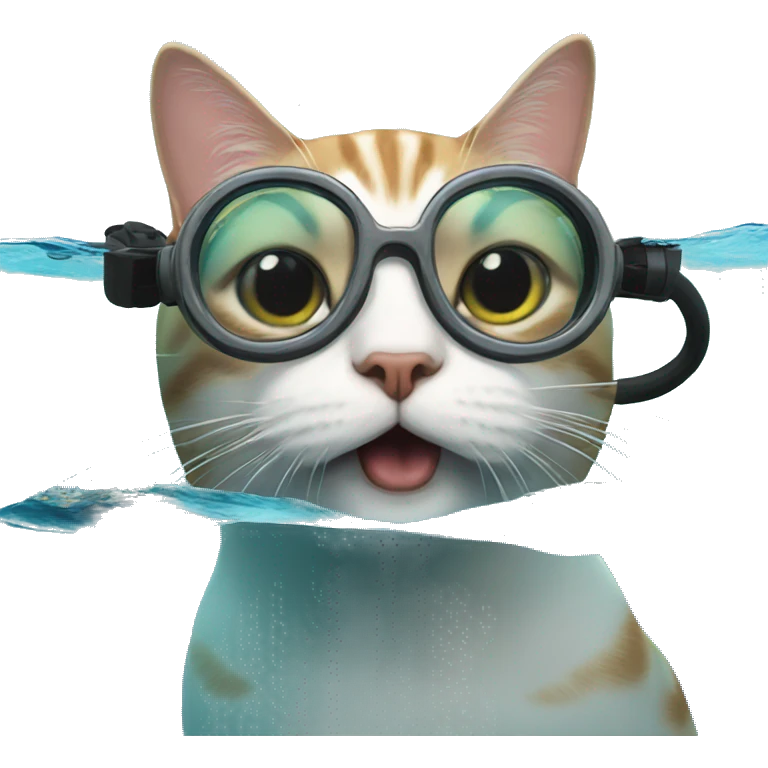 cat snorkeling emoji