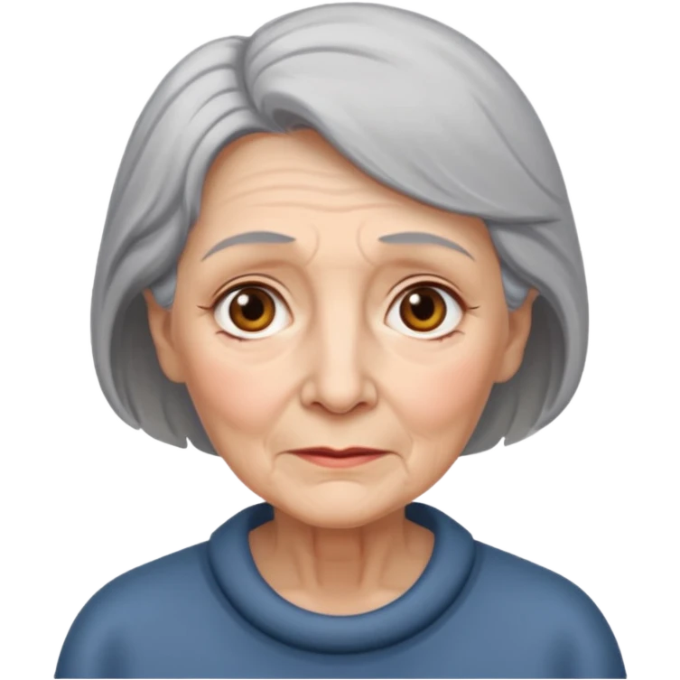 old lady with a longing expression emoji