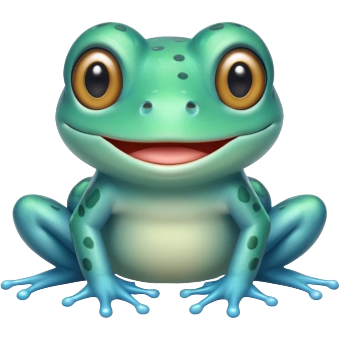 cute cyan frog emoji